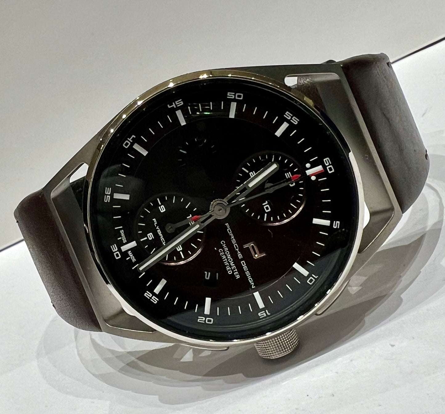 Porsche Design 1919 Chronotimer Flyback Brown Leather Chronometer NEW