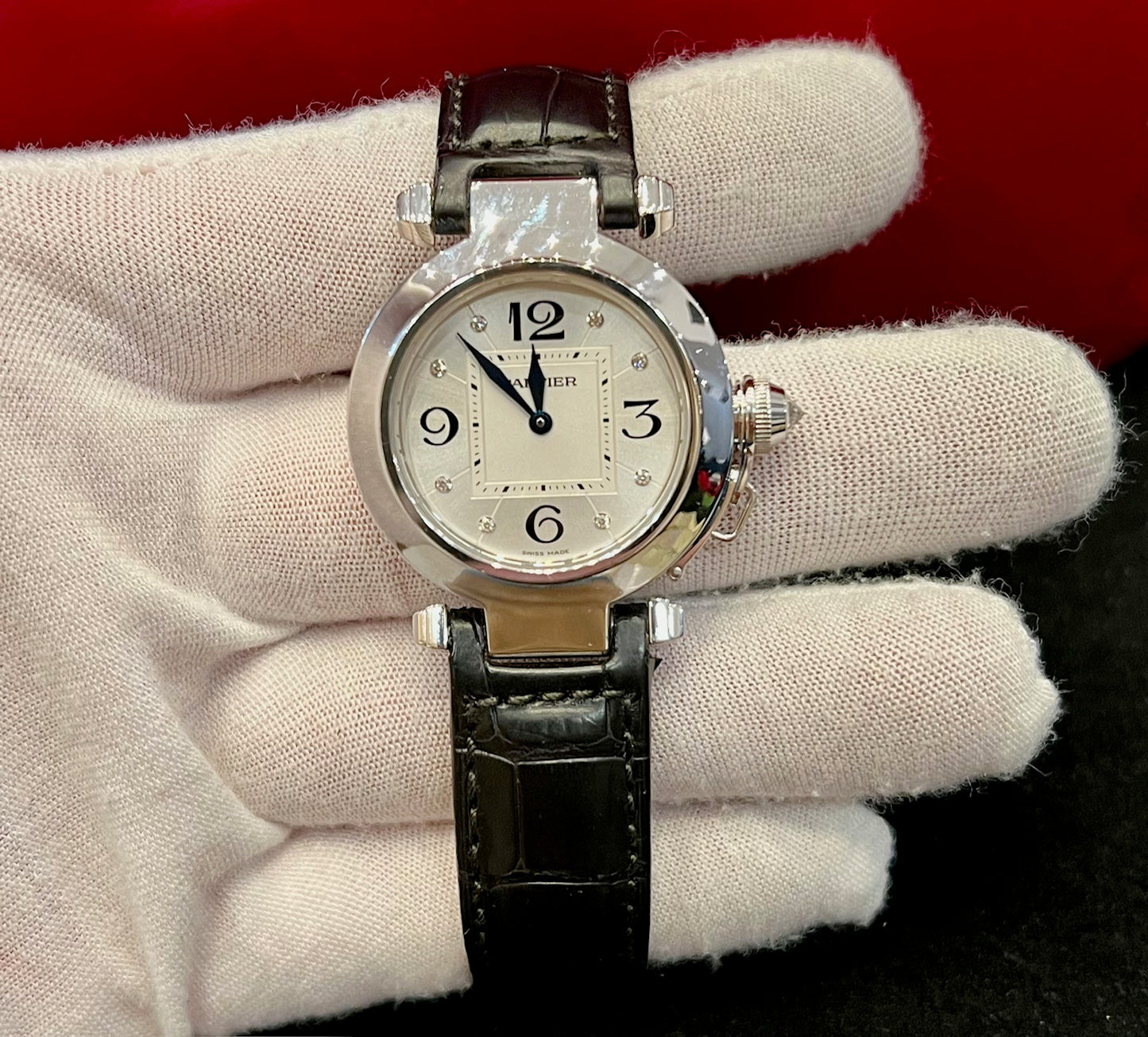 Cartier Pasha 2813 Diamond index NOS NEW 33mm