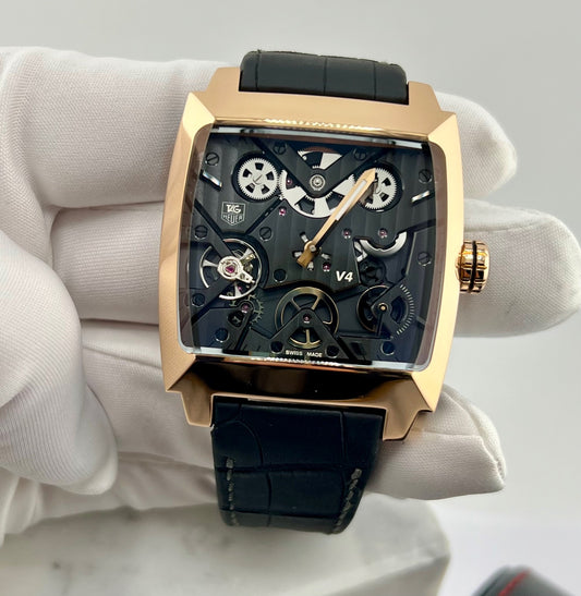 TAG Heuer Monaco V4 Rose Gold Limited edition 60 pcs 2013 (Service Tag 2024)