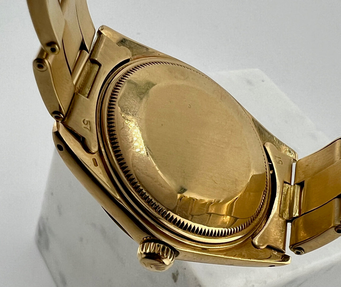 Rolex Oyster Perpetual Date 34mm 1500 Yellow Gold Plexy 1966 only watch