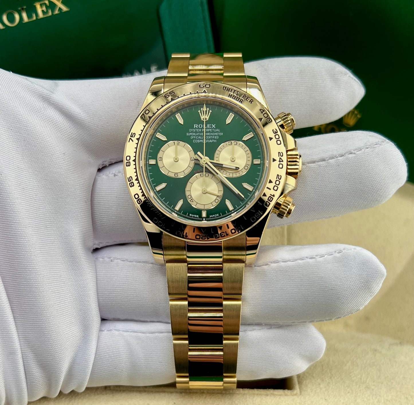 Rolex Cosmograph Daytona 125608 Green Dial 2025 like new