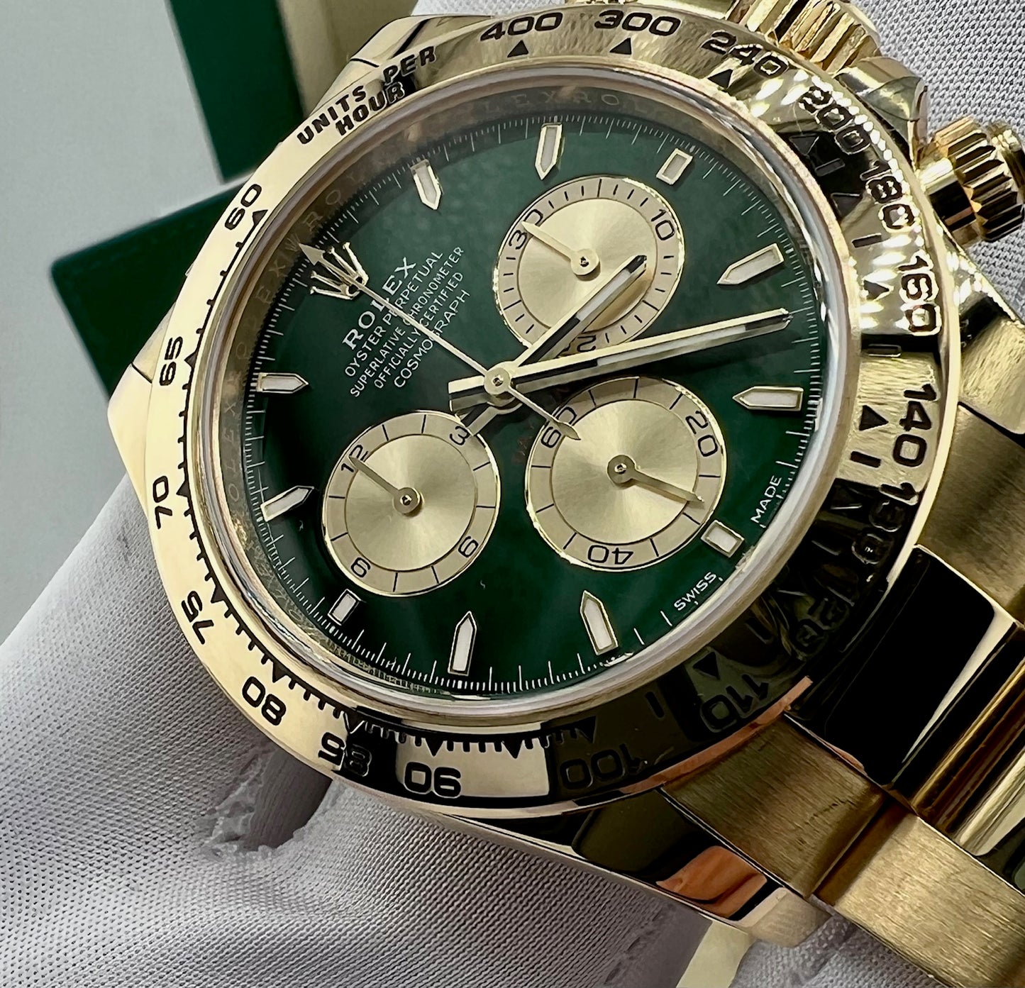 Rolex Cosmograph Daytona 125608 Green Dial 2025 like new