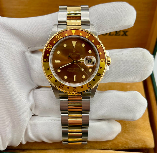 Rolex GMT-Master II 16713 Eye Of The Tiger Oyster NOS condition 10/10 1992 Ita