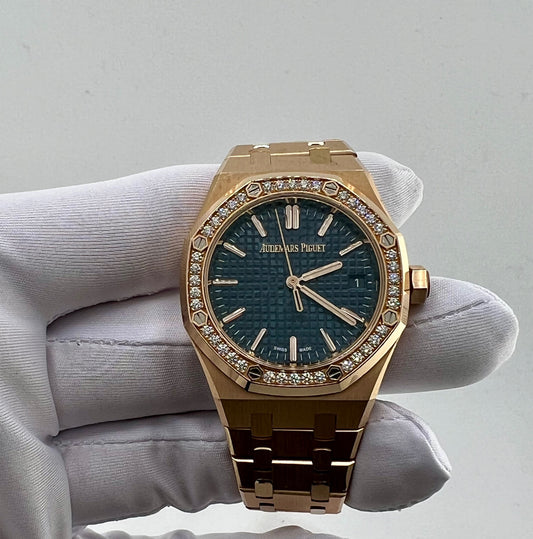 Audemars Piguet Royal Oak 15551OR Blue Dial 2023 Like New 37mm full set