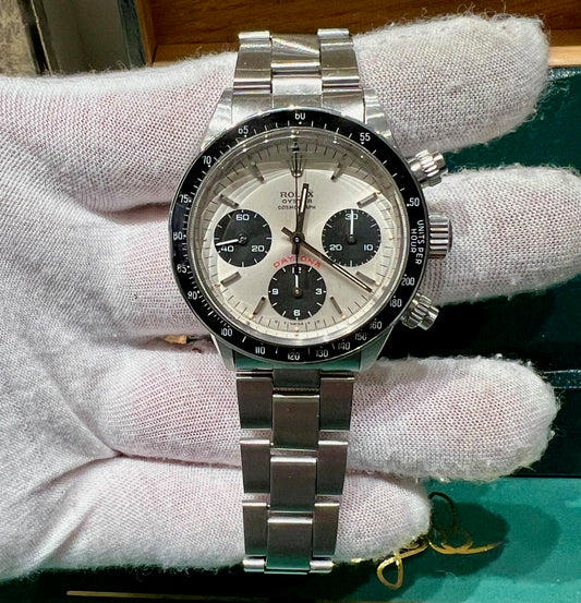 Rolex Daytona 6263 Silver Dial Red Logo 1974 Box&Paper + Expertise