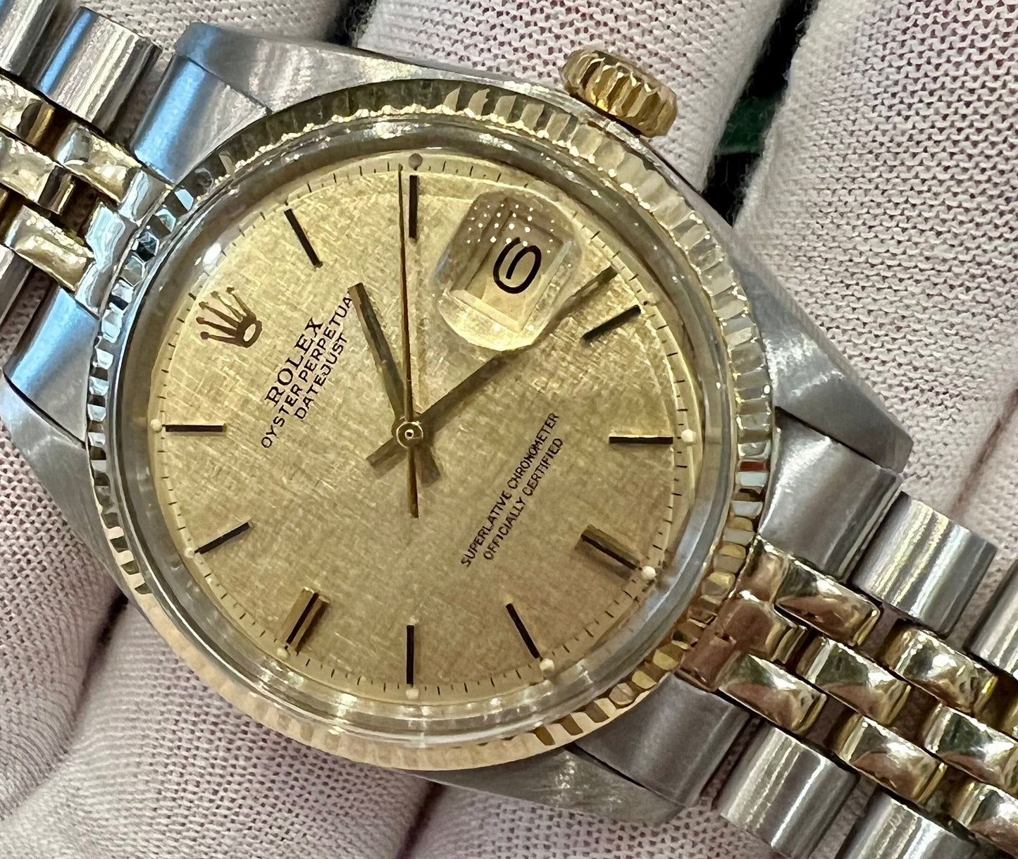 Rolex Datejust 36mm 1601 Champagne Dial 1973 only watch