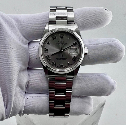 Rolex Datejust 36mm Silver Dial 2003 Roman Index Oyster Only Watch