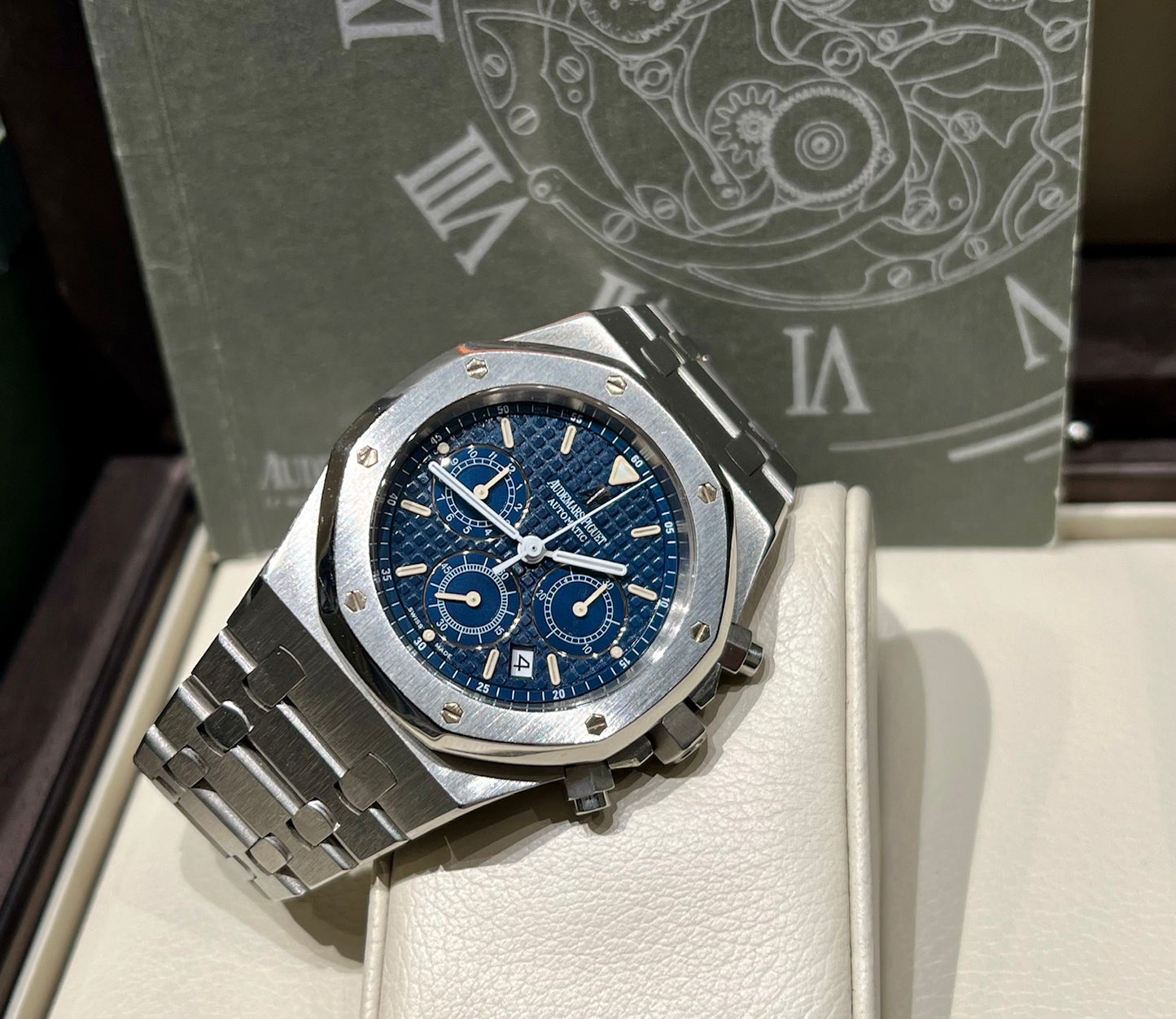 Audemars Piguet Royal Oak Chronograph 25860ST Blu Cosmos Dial full set 2004