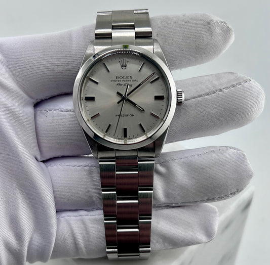 Rolex Air-King 5500 34mm plexyglass 1988 solo orologio only watch