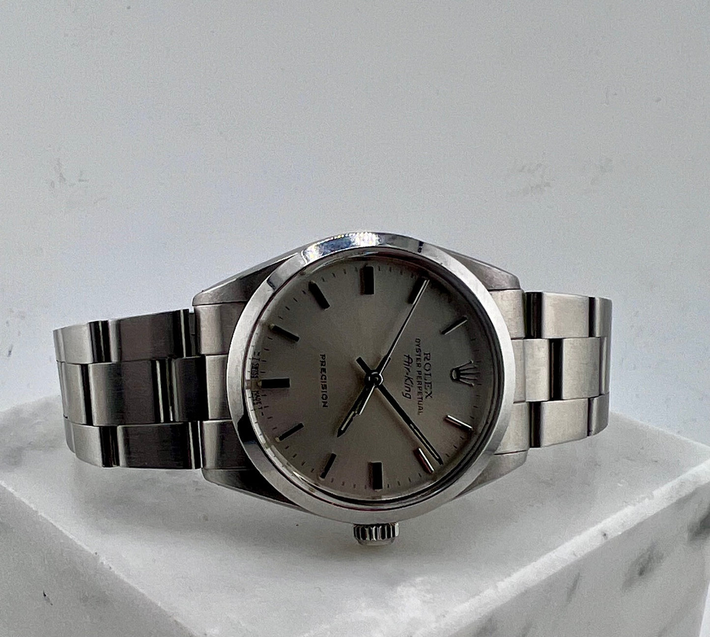 Rolex Air-King 5500 34mm plexyglass 1988 solo orologio only watch