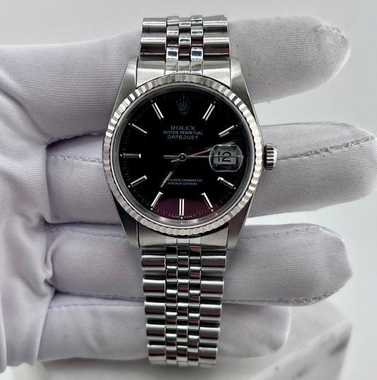 Rolex Datejust 36mm 16234 Black Dial Jubilèe 1988 only watch