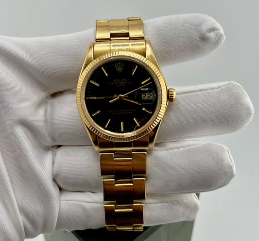 Rolex Oyster Perpetual Date 1503/8 34mm black dial 1971