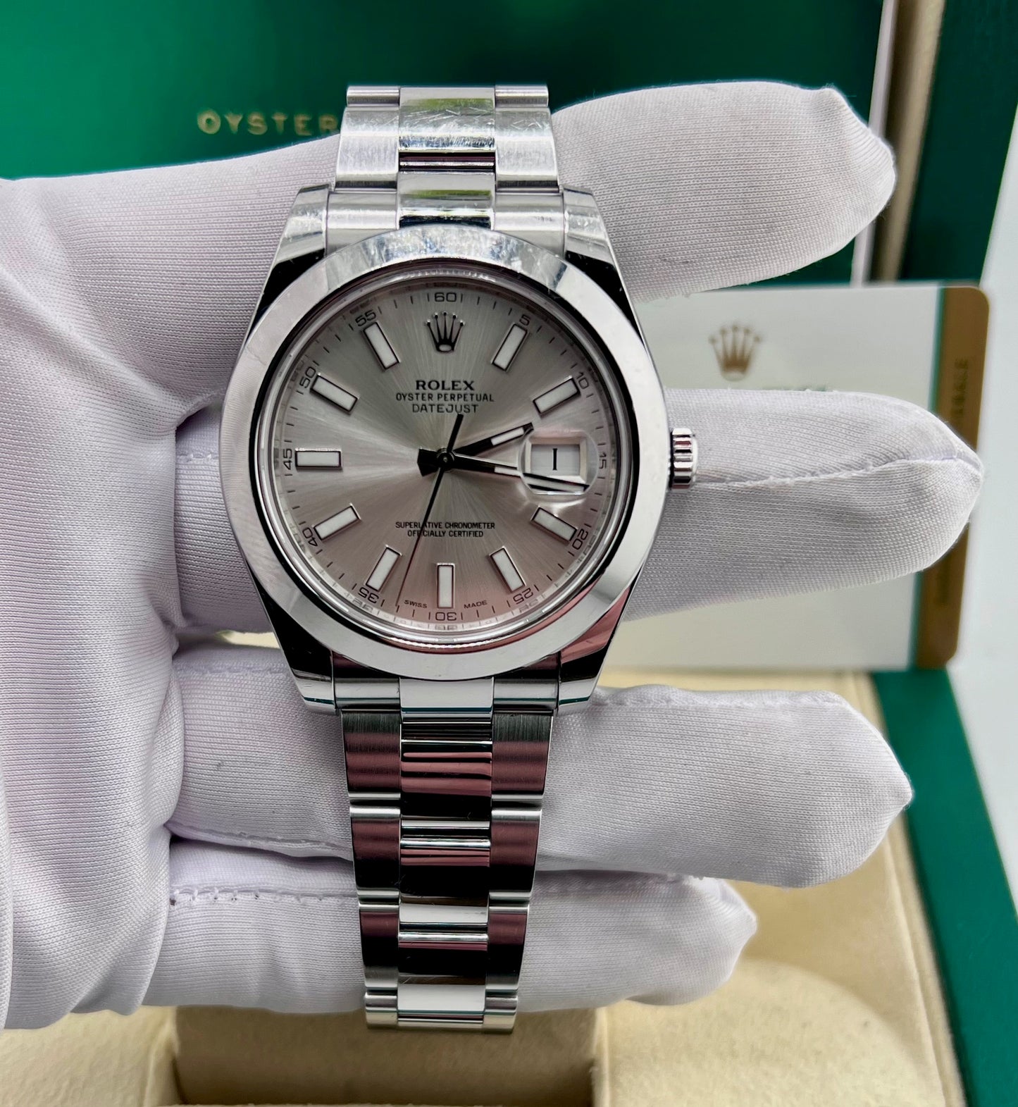 Rolex Datejust II 116300 Silver Dial Oyster 2015 Ita 41mm