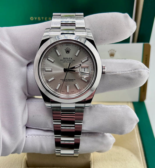 Rolex Datejust II 116300 Silver Dial Oyster 2015 Ita 41mm