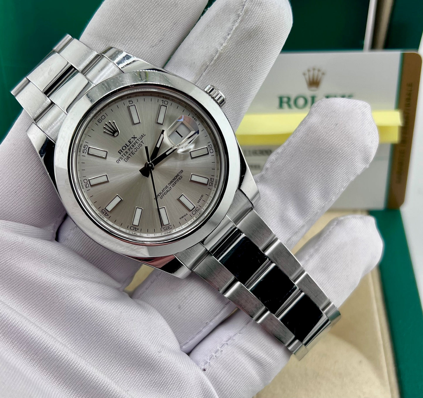 Rolex Datejust II 116300 Silver Dial Oyster 2015 Ita 41mm