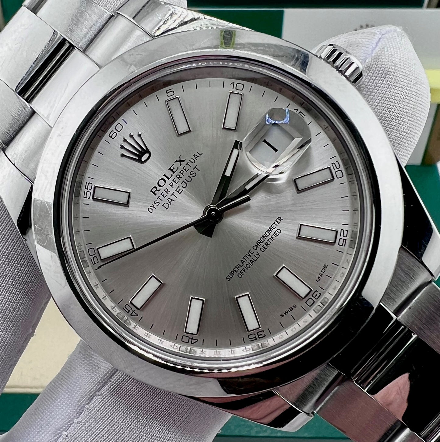 Rolex Datejust II 116300 Silver Dial Oyster 2015 Ita 41mm
