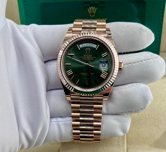 Rolex Day-Date 40mm 228235 Olive Green Dial 2023 full set