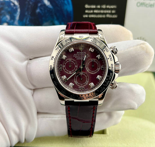Rolex Daytona 116519 Rubelite Grossular Dial 2006 +Service 2016 PRIMA MONTATURA