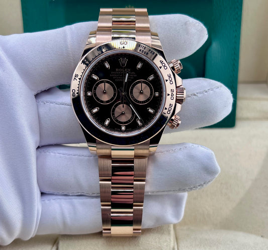 Rolex Daytona 116505 Everose Black Dial 2020 New Card Like new