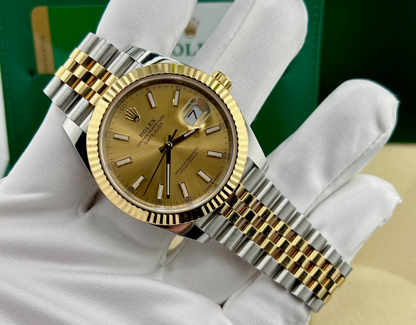 Rolex Datejust 41mm 126333 Champagne Dial Jubilèe 2020 Full Set
