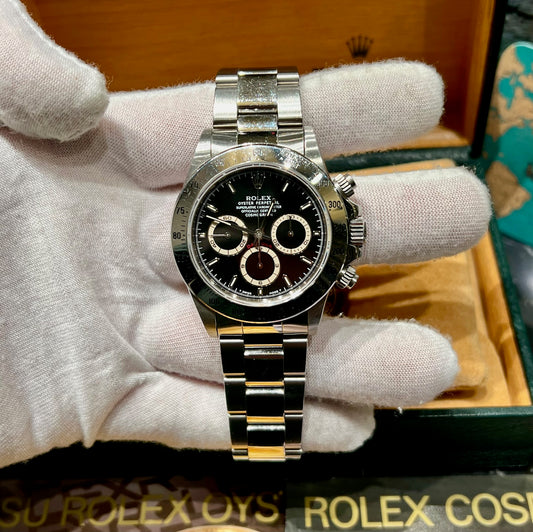 Rolex Daytona Zenith 16520 Black Dial 1996 W serial full set top condition