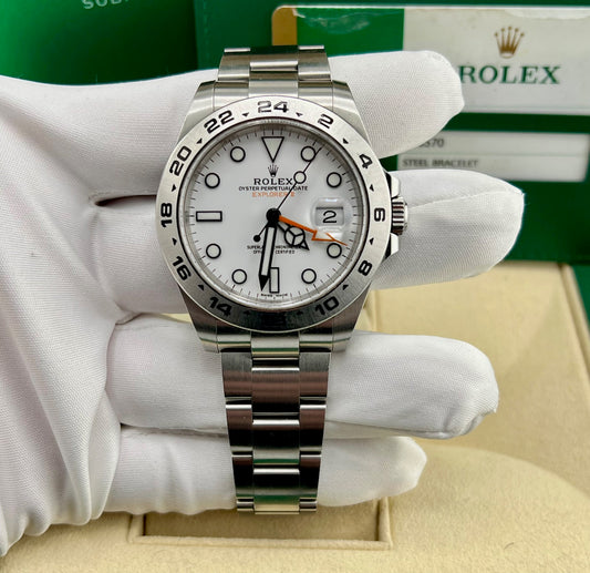 Rolex Explorer II 42mm 216570 White Dial 2018