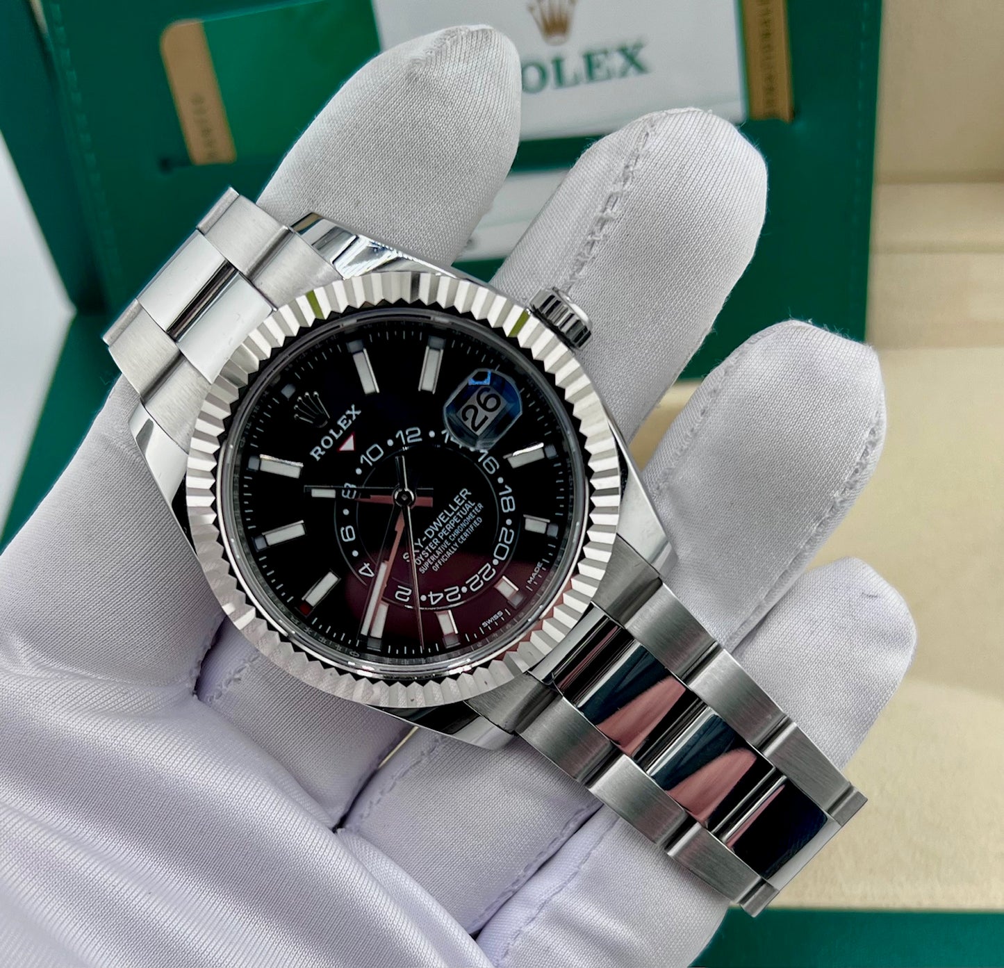Rolex Sky-Dweller 326934 black dial 2018 ITA 42mm