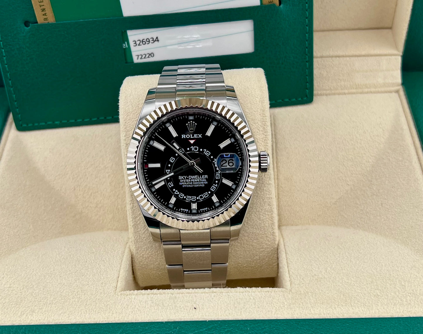 Rolex Sky-Dweller 326934 black dial 2018 ITA 42mm