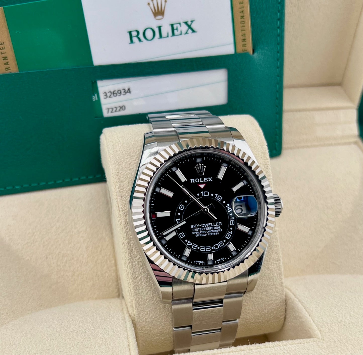 Rolex Sky-Dweller 326934 black dial 2018 ITA 42mm