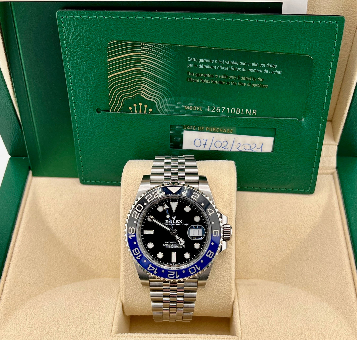 Rolex GMT-Master II 126710BLNR ''Batman'' Jubilèe 2021