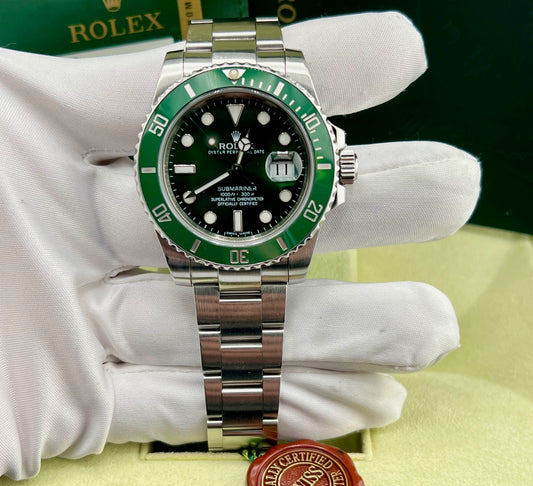 Rolex Submariner Date ''Hulk'' 116610LV 40mm 2012 Full Set Ita