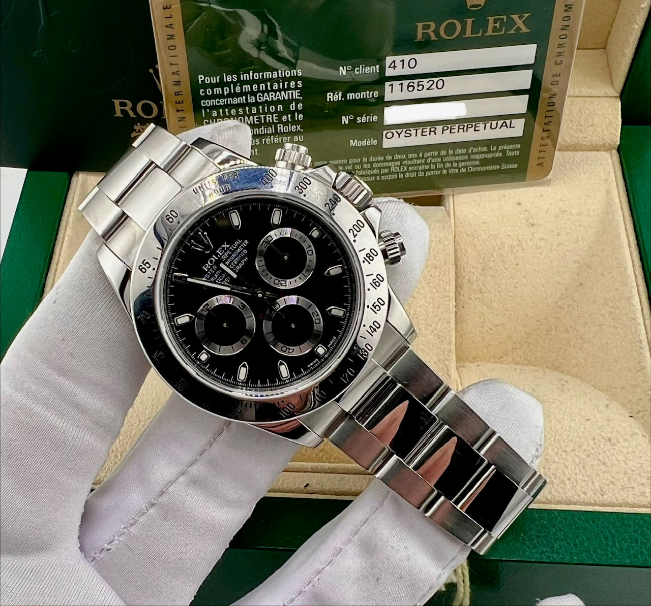 Rolex Daytona 116520 RRR Black Dial 2011 (Giappone) Box&Paper
