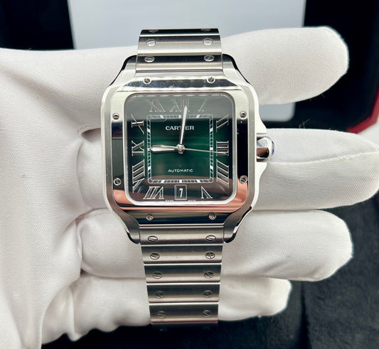 Cartier Santos WSSA0062 Large Green Dial 2024 full set