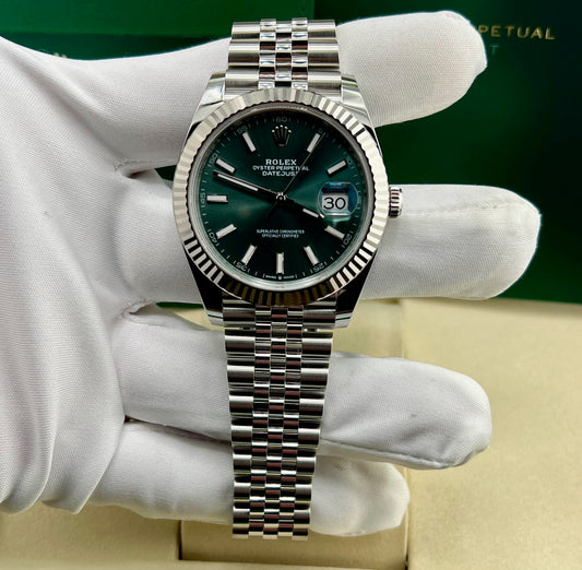 Rolex Datejust 41mm 126334 Green Dial 2025 Jubilèe Full Set NEW