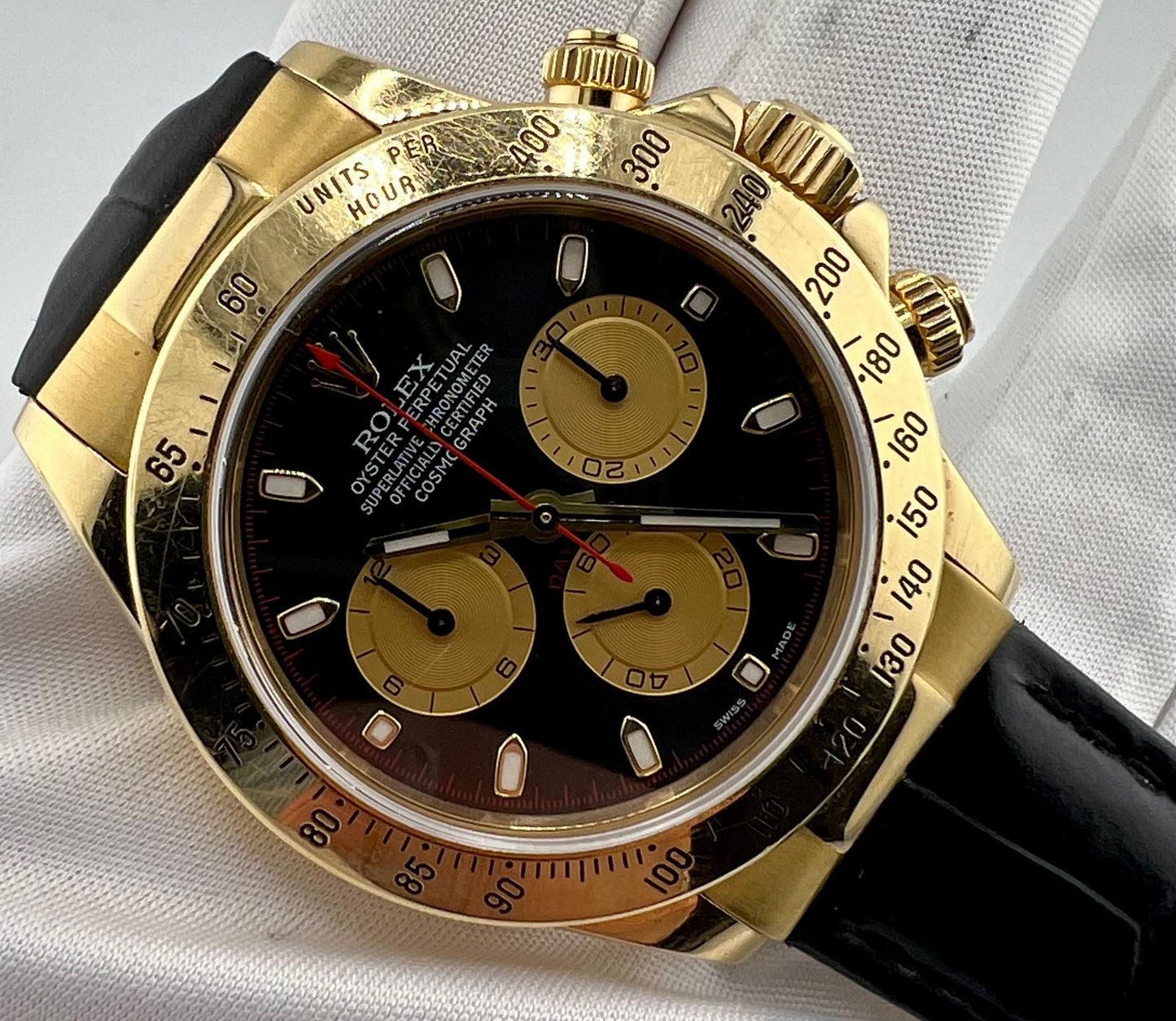 Rolex Daytona 116528 Newman Dial 2006 No Bracelet Gold