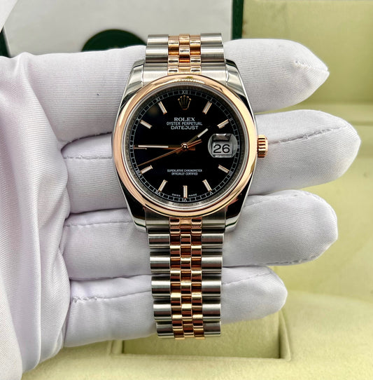 Rolex Datejust 36mm 116201 Black Dial Jubilèe 2005 Full Set (Francia)