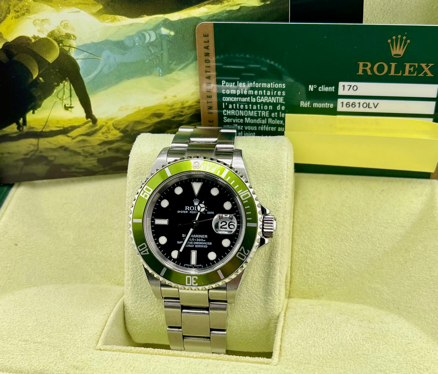 Rolex Submariner "Kermit" 16610LV 2007 Full Set Ita