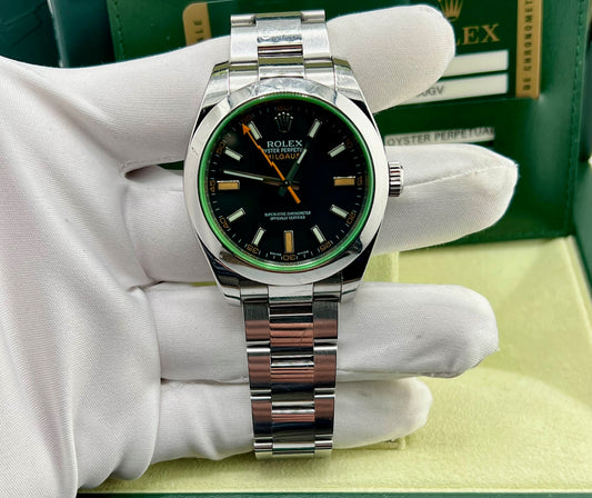 Rolex Milgauss 116400GV Black Dial 2009 full set Ita