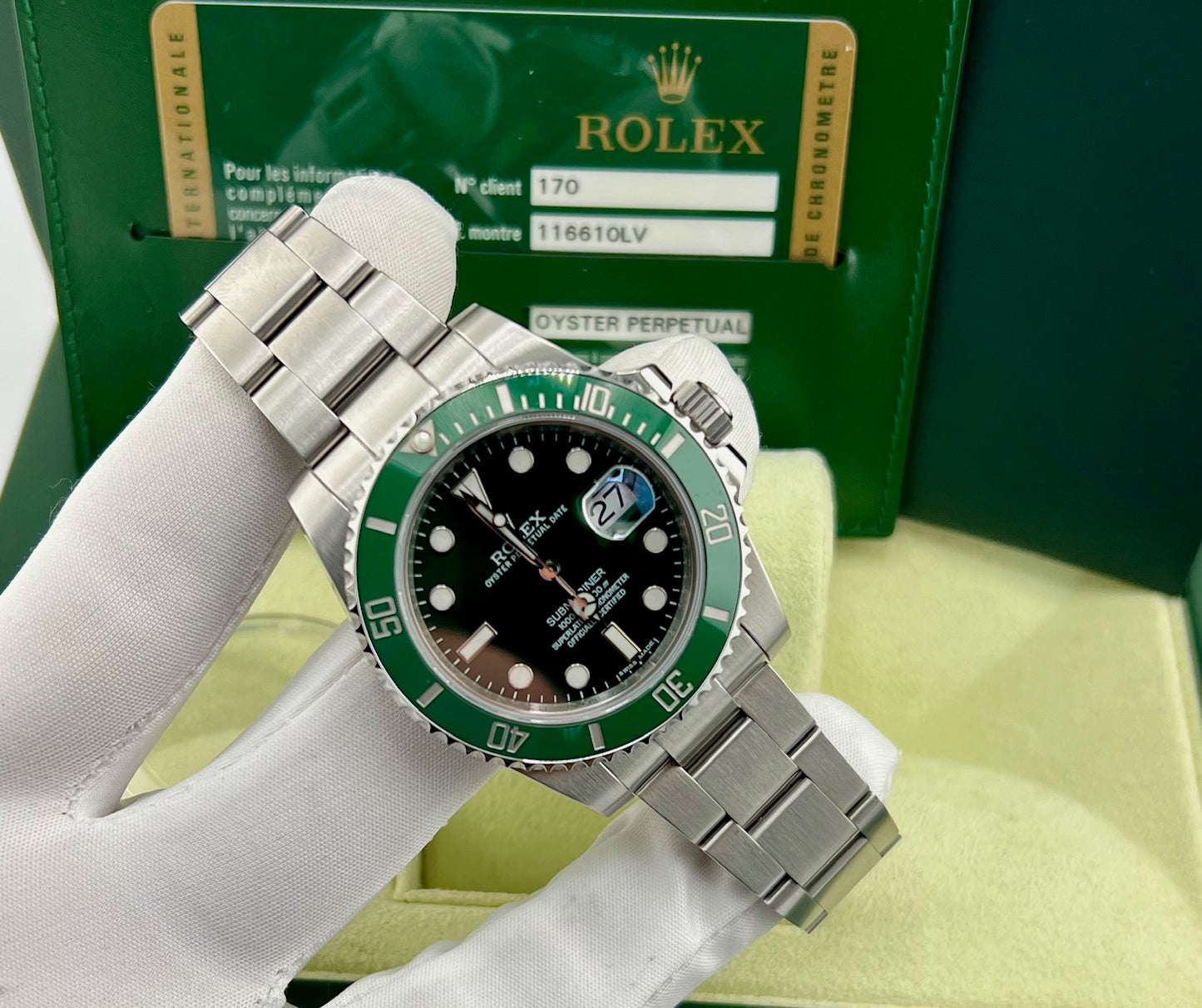 Rolex Submariner Date ''Hulk'' 116610LV Full Set 2010 ITA