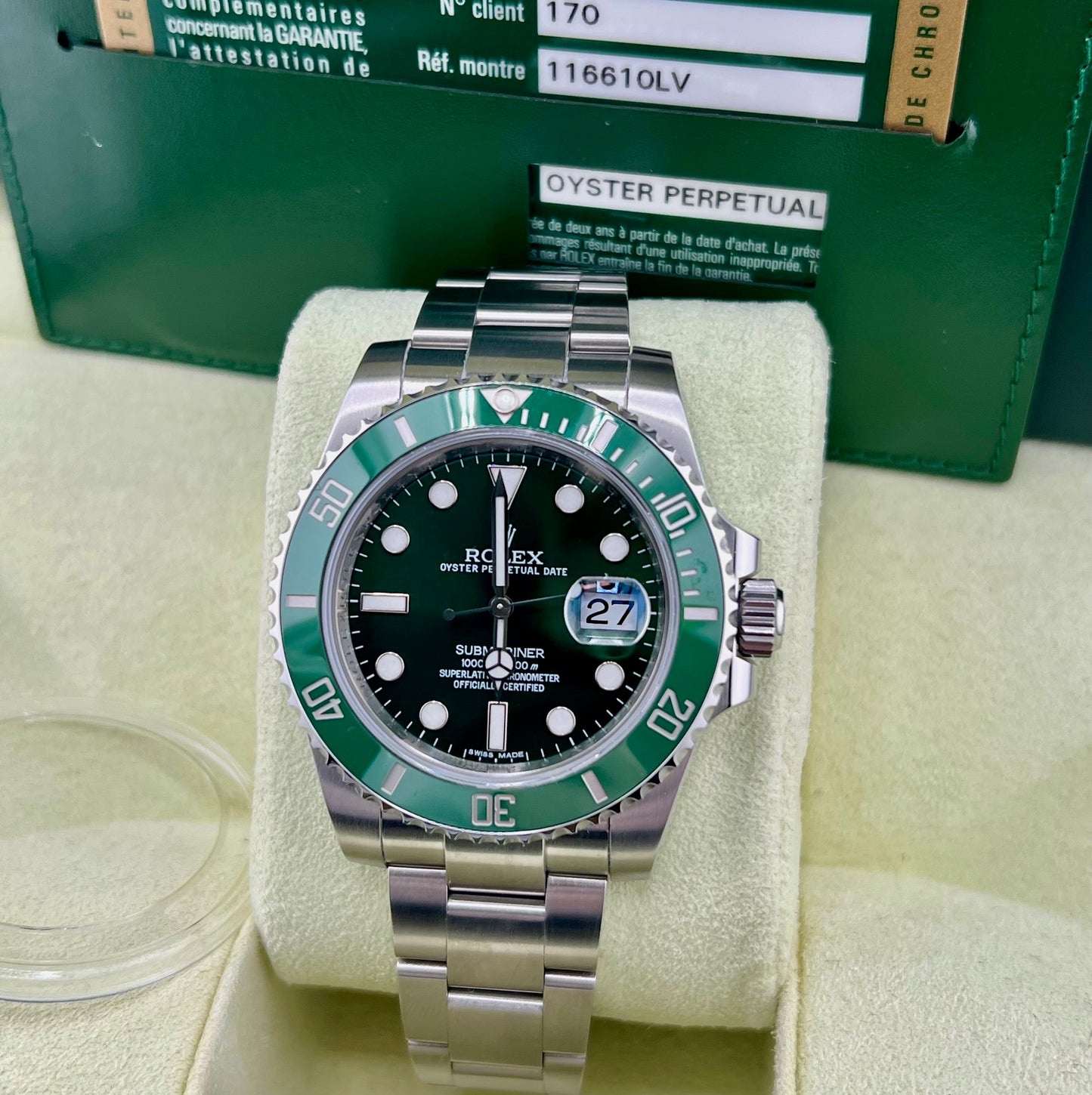 Rolex Submariner Date ''Hulk'' 116610LV Full Set 2010 ITA
