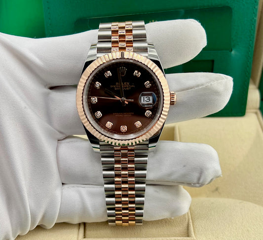 Rolex Datejust 41mm 126331 Chocolate Diamond Index 2024 Jubilèe