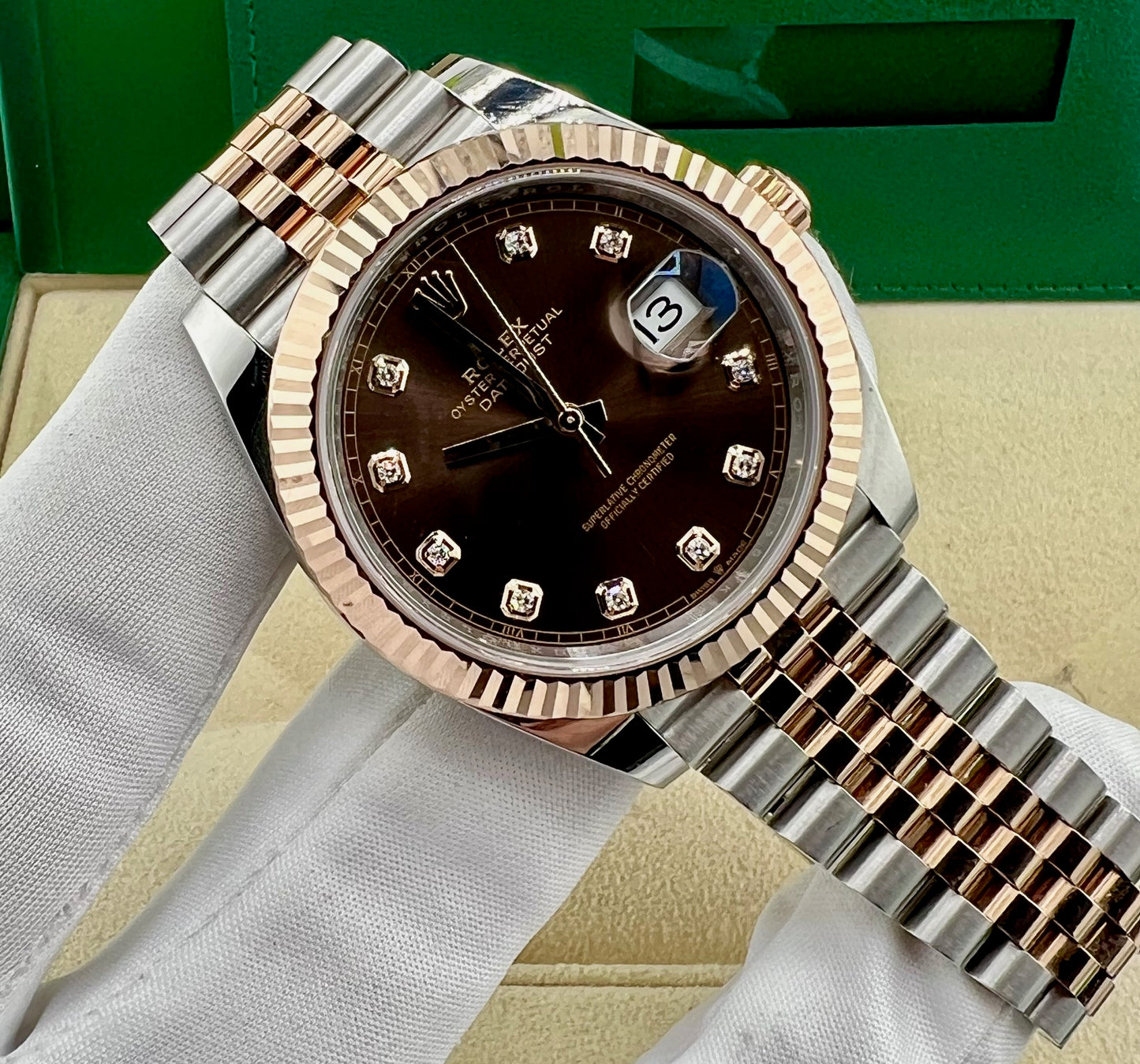 Rolex Datejust 41mm 126331 Chocolate Diamond Index 2024 Jubilèe