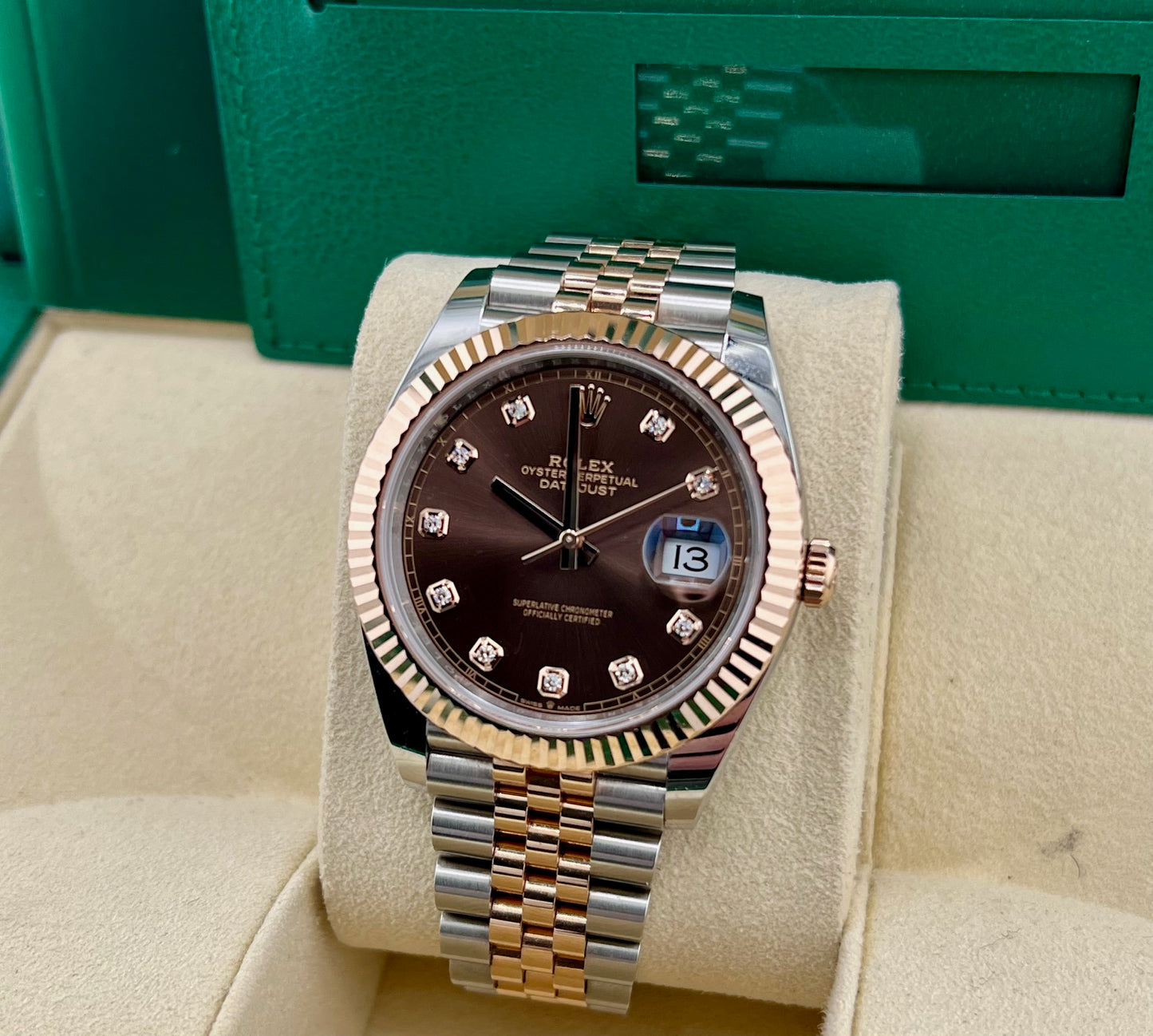 Rolex Datejust 41mm 126331 Chocolate Diamond Index 2024 Jubilèe