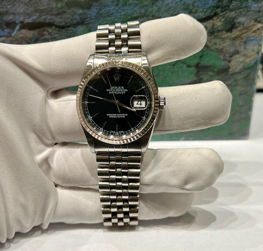 Rolex Datejust 36mm 16234 Black Dial Jubilèe 1988 Solo orologio only watch