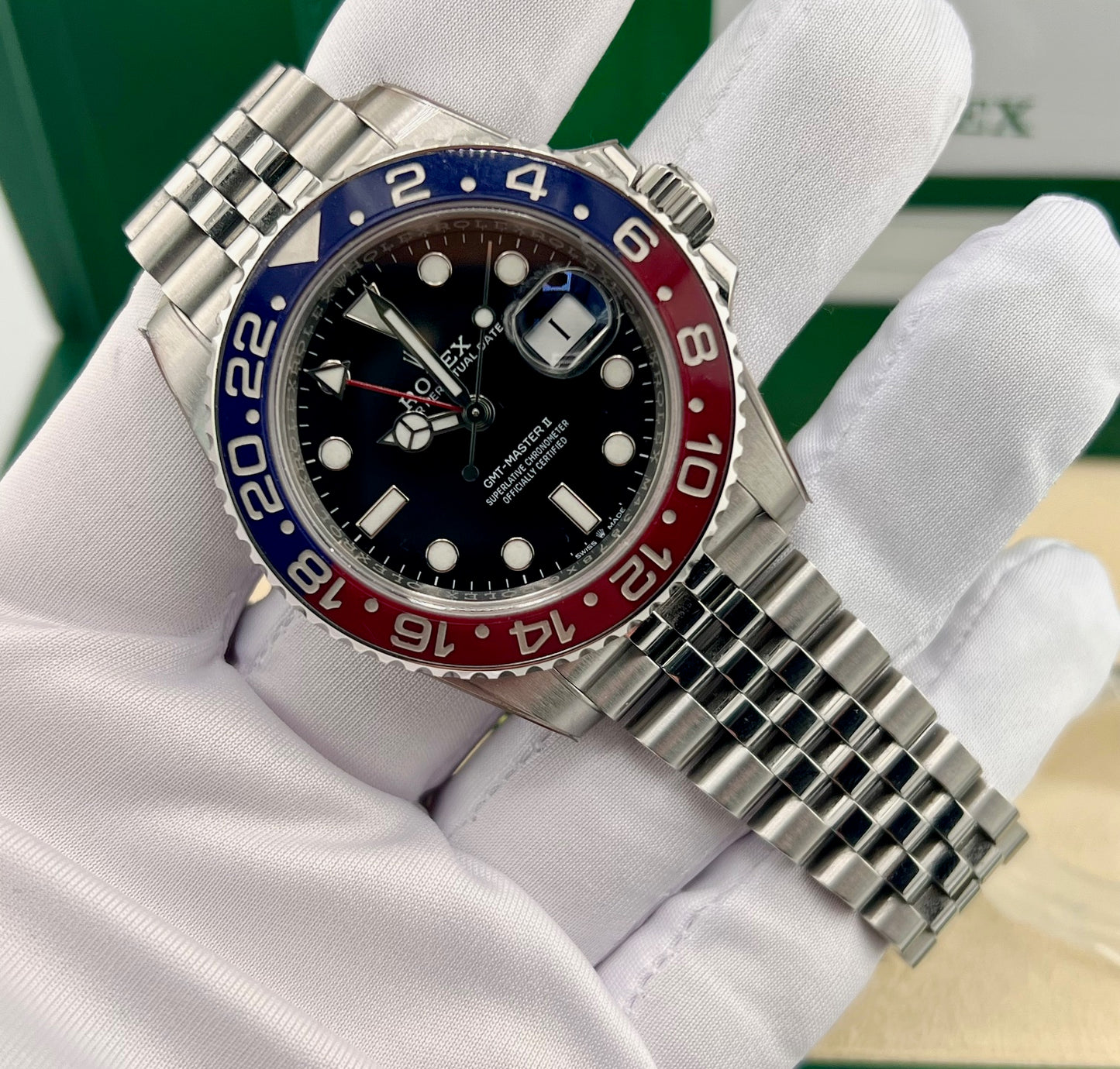 Rolex GMT-Master II 126710BLRO Pepsi 2019 like new Jubilèe (Germany)