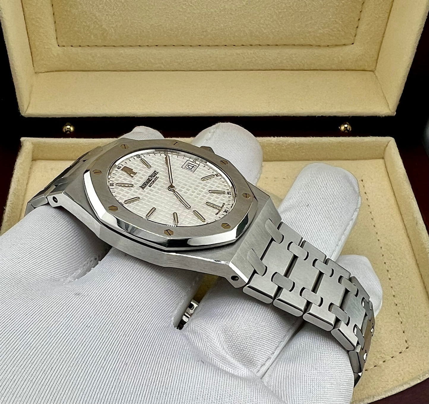 Audemars Piguet Royal Oak Jumbo 15202ST White Dial Full set 2006