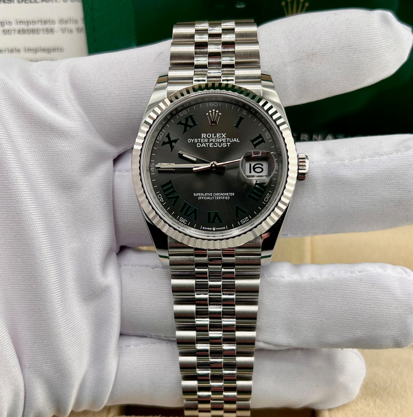 Rolex Datejust 36mm 126234 Wimbledon 2022 Jubilèe like new
