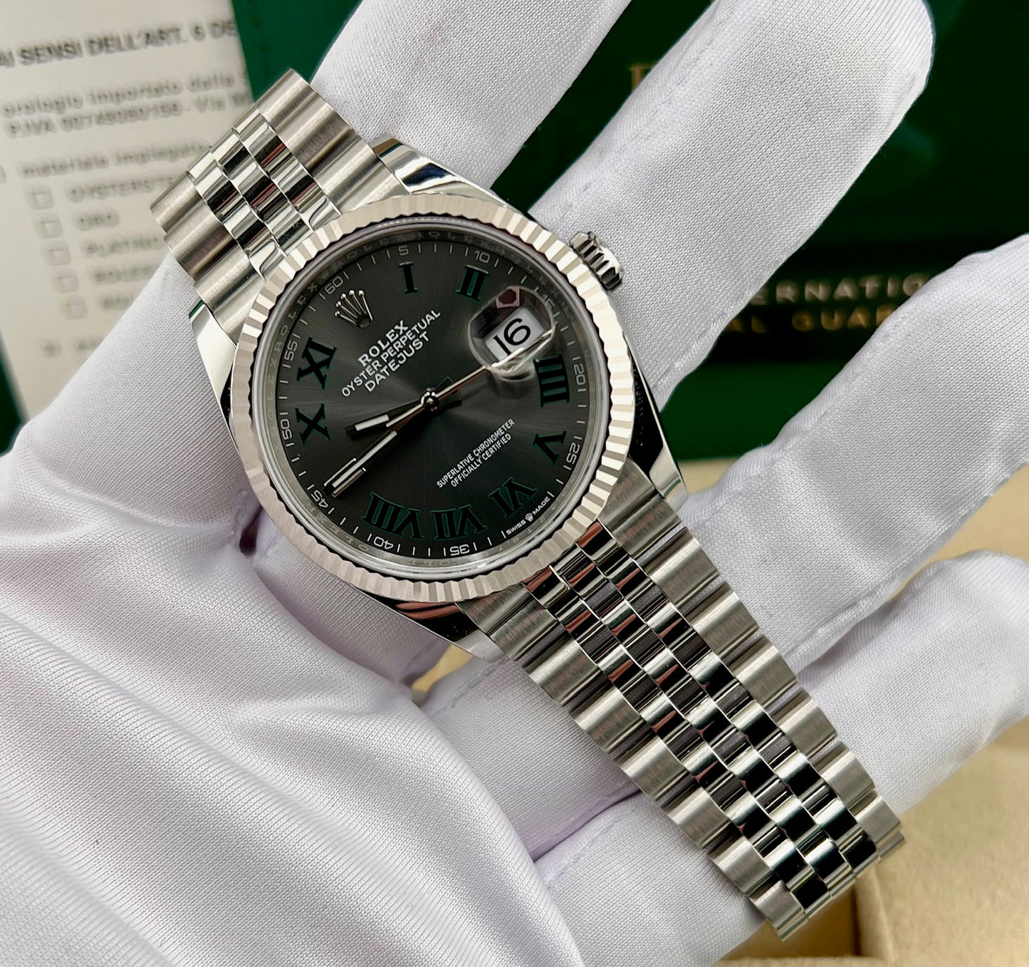 Rolex Datejust 36mm 126234 Wimbledon 2022 Jubilèe like new