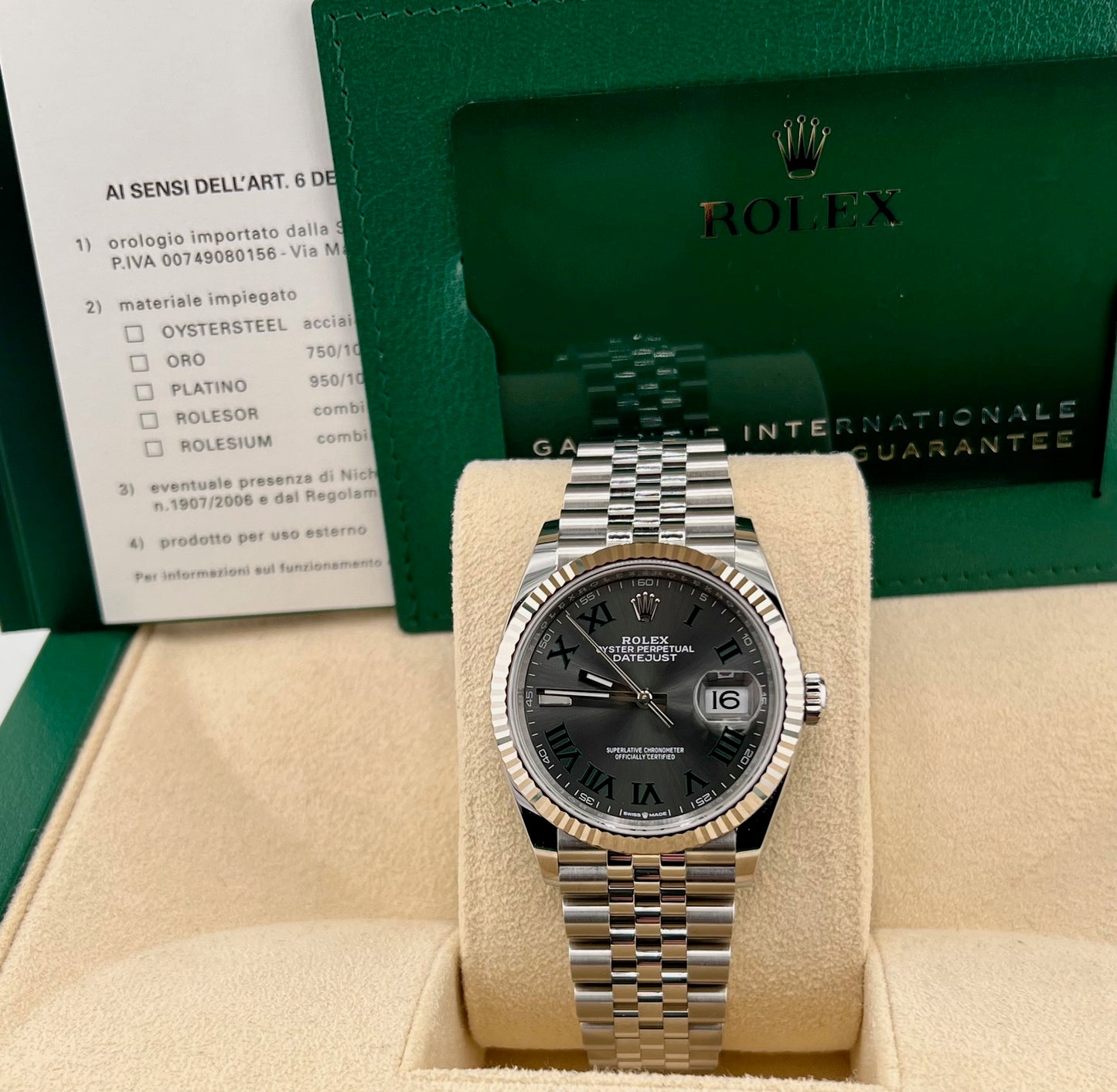 Rolex Datejust 36mm 126234 Wimbledon 2022 Jubilèe like new