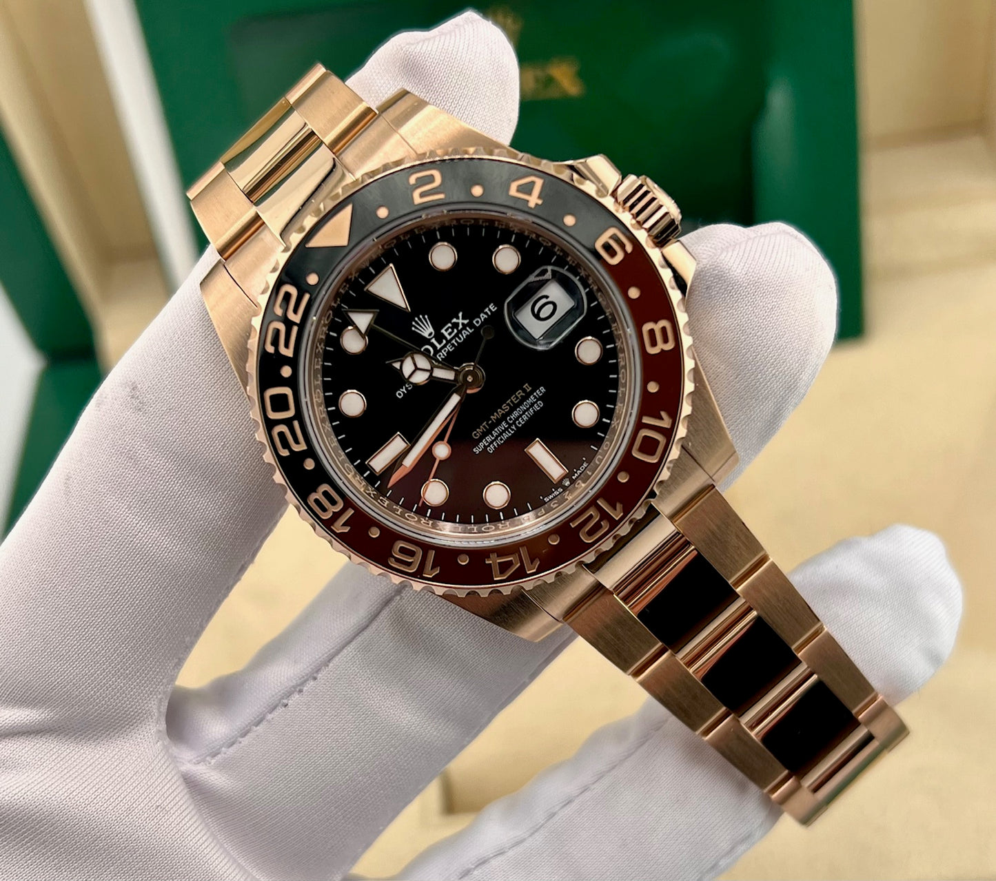Rolex GMT-Master II 126715CHNR ''Everose'' 2024 like new 40mm